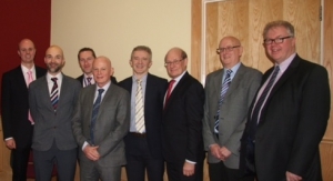 L to R Dr Cash, Dr McCorry, Dr Cadden, Professor O'Grady, Dr McDougall, Dr Callender, G Cave and Dr Heneghan.