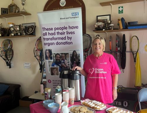 Committee Member, Patricia, has a chat during ODW.